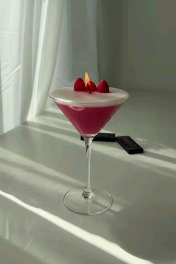 Martini scented candle